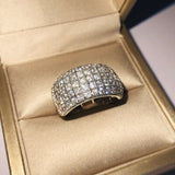 2017 Hot sale New Design Luxury Big Oval CZ Ring Golden Color Wedding ring Fine Jewelry for Women Free Shipping Jewelry