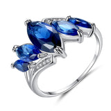 Female Crystal Zircon Stone Ring for Woman Purple Green Water Blue Ring Wedding Band Jewelry Promise Engagement Rings Jewelry