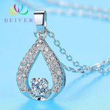 Beiver Fashion Clear AAAA Cubic Zirconia Water Drop Necklace White Gold / Yellow Gold Color Party Jewelry Ladies Gifts N377