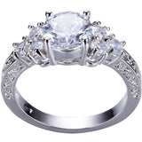 2017 Hot sale New Design Luxury Big Oval CZ Ring Golden Color Wedding ring Fine Jewelry for Women Free Shipping Jewelry