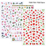 1pcs Black White 3D Nail Art Stickers Sliders Flowers Mandala Leaf Geometry Adhesive Nail Decals Foil Design Manicure TRF564-573