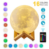 ZK20 LED Night Light 3D Print Moon Lamp Rechargeable Color Change 3D Light Touch Moon Lamp Children's Lights Night Lamp for Home