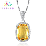 2019 New Arrivals Champagne Rectangle Crystal Necklace for Women White Gold Color Wedding Bands Jewelry N324W-X