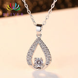 Beiver Fashion Clear AAAA Cubic Zirconia Water Drop Necklace White Gold / Yellow Gold Color Party Jewelry Ladies Gifts N377