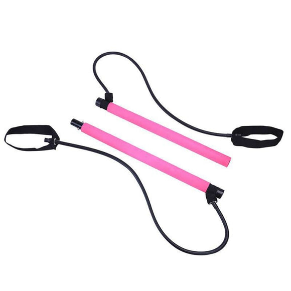 Pilates Bar Lightweight Resistance Band And Toning Bar Home Gym Trainer Portable Pilates Total Body Workout Yoga Fitness Stretch