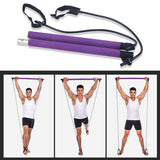 Pilates Bar Lightweight Resistance Band And Toning Bar Home Gym Trainer Portable Pilates Total Body Workout Yoga Fitness Stretch