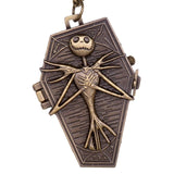 Silver/Black/Bronze Christmas Pocket Watch Jack Skellington Tim Burton Movie Kid Pendant Necklace Clock