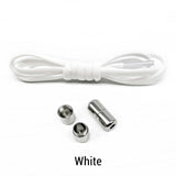 Elastic No Tie Shoelaces Semicircle Shoe Laces For Kids and Adult Sneakers Shoelace Quick Lazy Metal Lock Laces Shoe Strings
