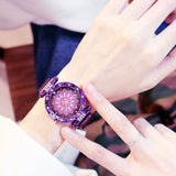 2PCS Set Luxury Magnetic Watches For Women Lucky Fashion Ladies Geometric Surface Quartz Clock Reloj Zegarek Damski