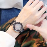 2PCS Set Luxury Magnetic Watches For Women Lucky Fashion Ladies Geometric Surface Quartz Clock Reloj Zegarek Damski