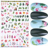 1pcs Black White 3D Nail Art Stickers Sliders Flowers Mandala Leaf Geometry Adhesive Nail Decals Foil Design Manicure TRF564-573