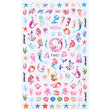 1pcs Black White 3D Nail Art Stickers Sliders Flowers Mandala Leaf Geometry Adhesive Nail Decals Foil Design Manicure TRF564-573