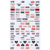 1pcs Black White 3D Nail Art Stickers Sliders Flowers Mandala Leaf Geometry Adhesive Nail Decals Foil Design Manicure TRF564-573